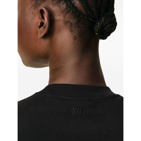 Ami Paris Women's T-Shirts And Polos Black - Picture 2 of 5